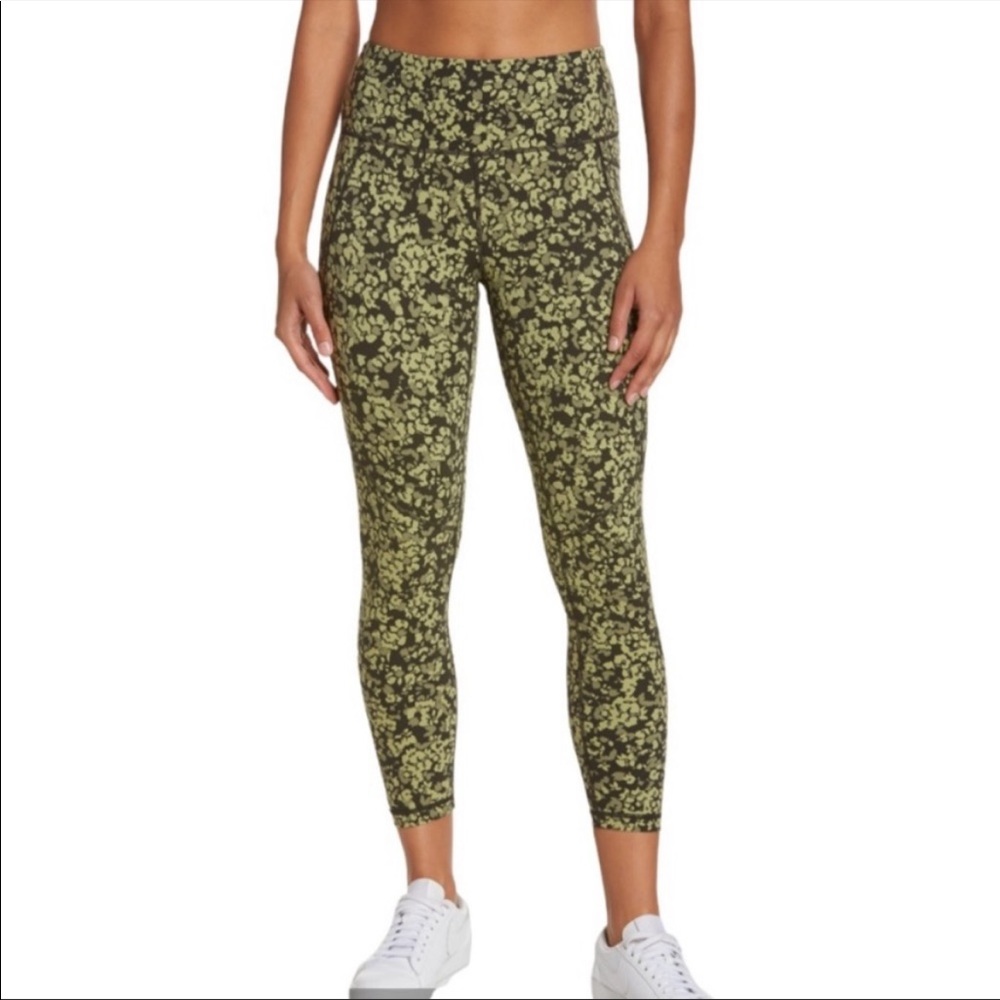 Sweaty Betty Black and Yellow Patterned Leggings